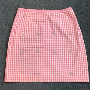Pink gingham Lilly Pulitzer skirt